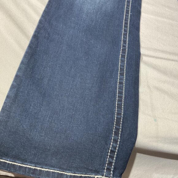 Womens Y Jeans Los Angeles Bootcut Denim Pants Size 5/6 Dark Wash Stretch Embroi - Picture 6 of 10